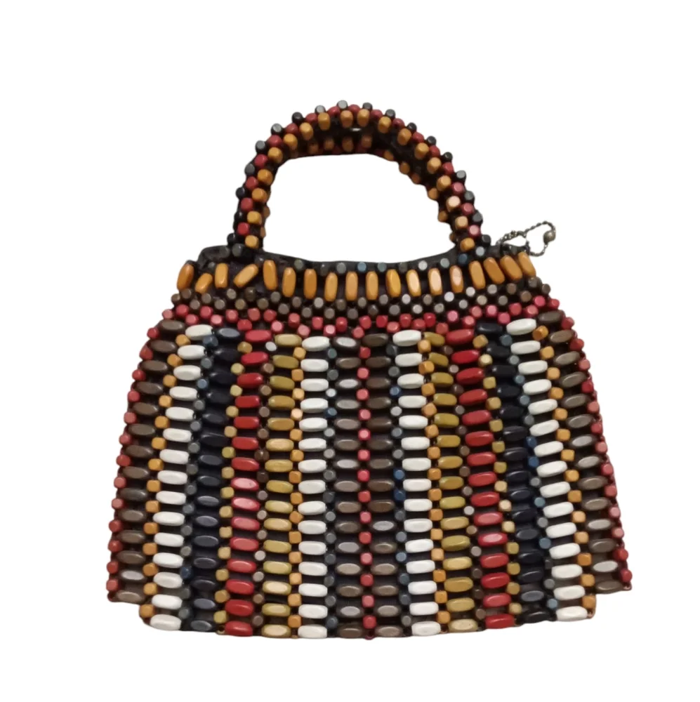 Vintae Multi Color Beaded Handbag - Picture 1 of 4